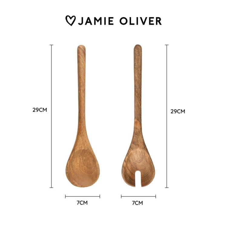 Drewniane łyżki do sałaty Jamie Oliver , wymiary, ean: 5057982110987