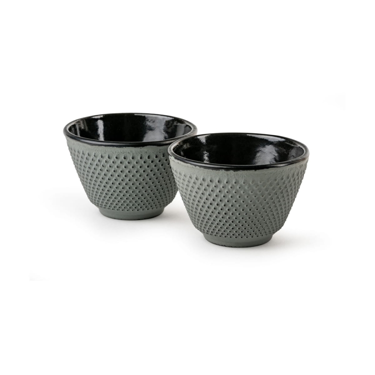 Czarki żeliwne do herbaty Xilin - 2 sztuki - light green / Bredemeijer 153095