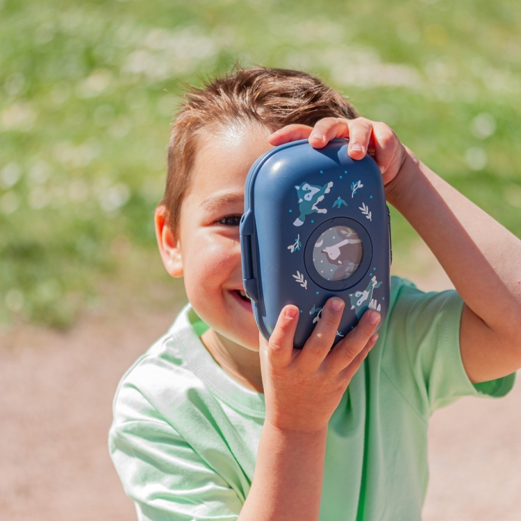 Lunchbox Monbento MB Gram 0,6 l – pojemnik dla dzieci niebieski wilczek