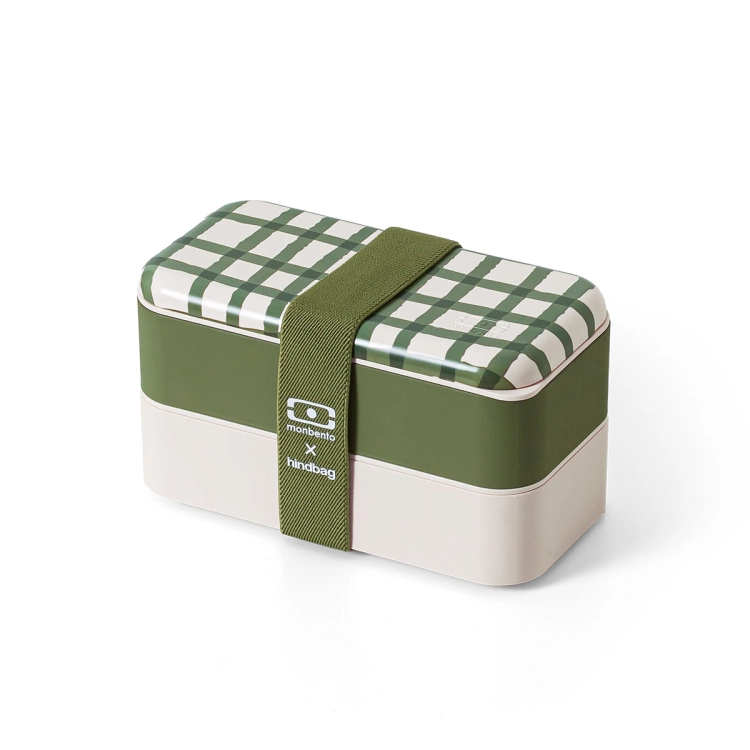 Dwupoziomowy lunch box z szeroką gumką Monbento 1L do pracy i szkoły