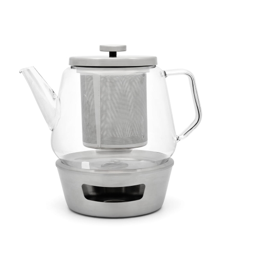 Dzbanek szklany Bari 1,5L - zestaw z podgrzewaczem / Bredemeijer 165011