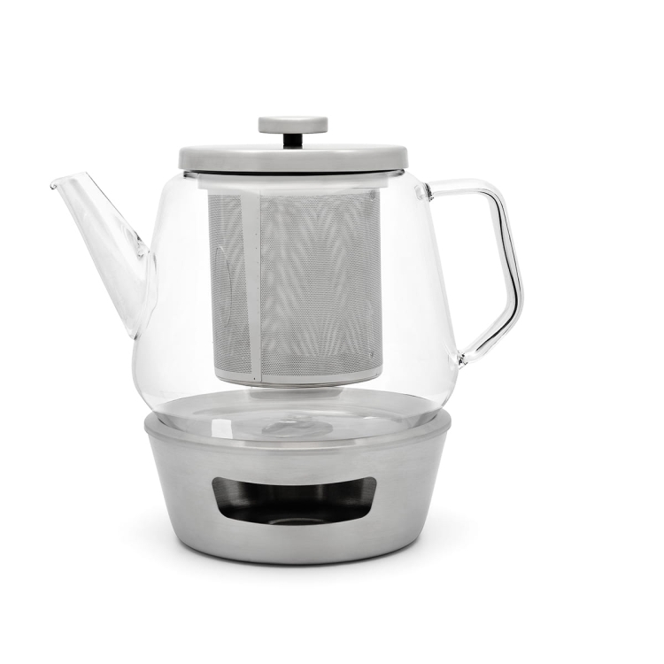 Dzbanek szklany Bari 1,5L - zestaw z podgrzewaczem / Bredemeijer 165011